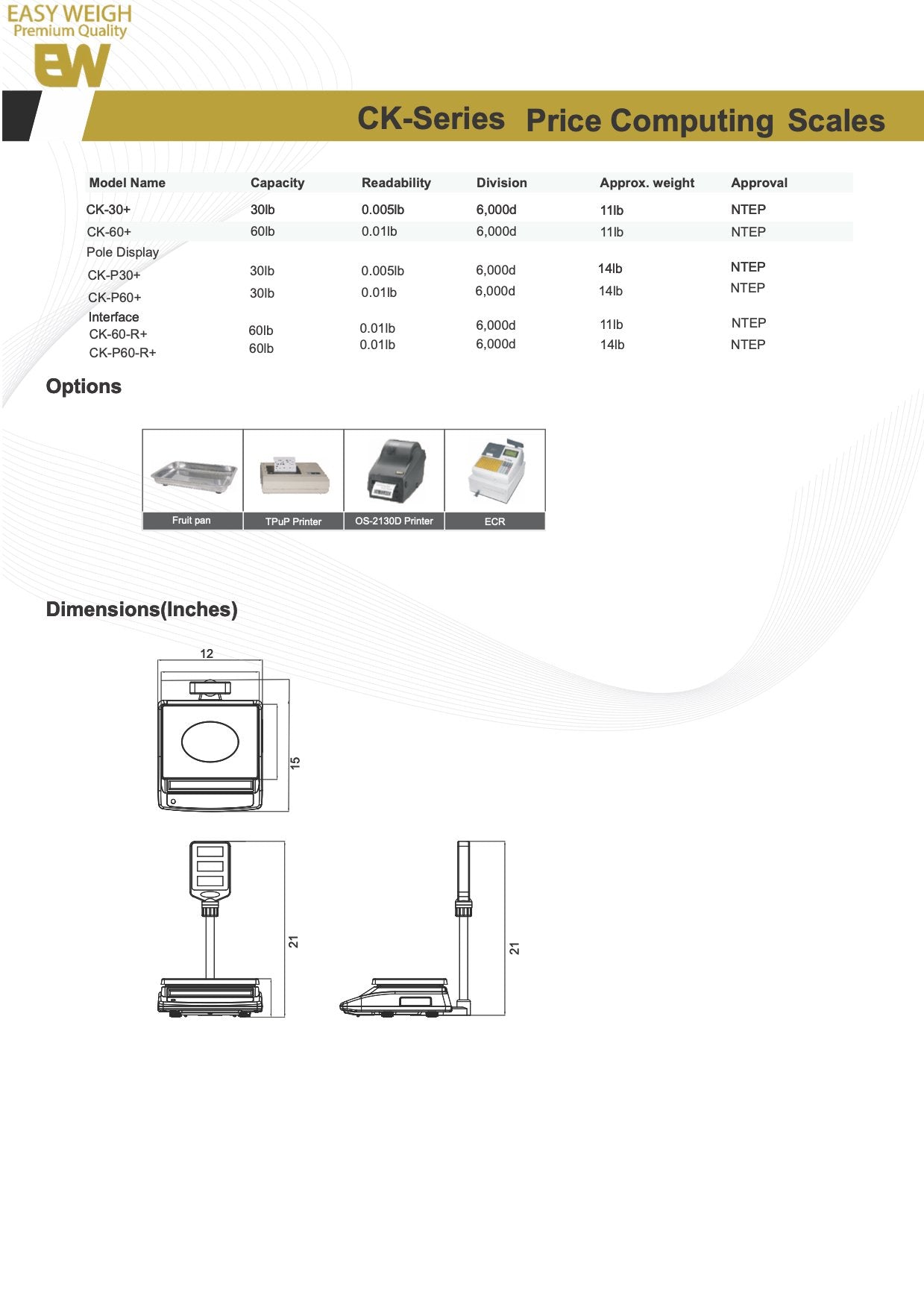 Easy Weigh CK-Series Price Computing Scales