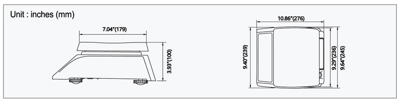 ACOM PW-200 Series Portion Control Scale w/ Single Display