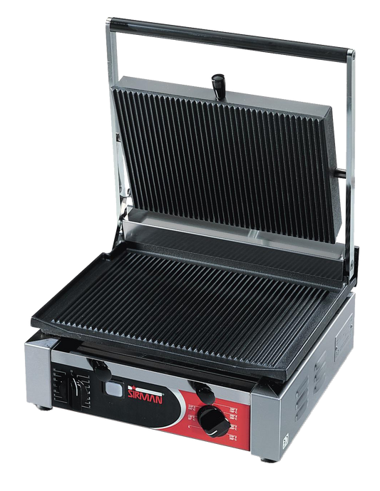 Sirman CORT L Single Panini Grill w/ Grooved Top & Grooved Bottom